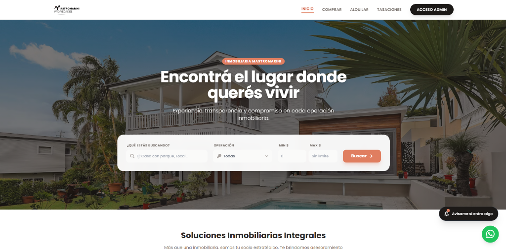 Mastromarini Propiedades — Plataforma Inmobiliaria